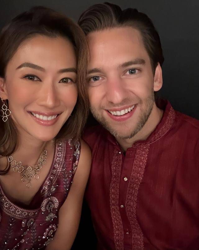 谢贤42岁女儿二胎孕肚照曝36周状态超好与外籍男友恋情甜蜜